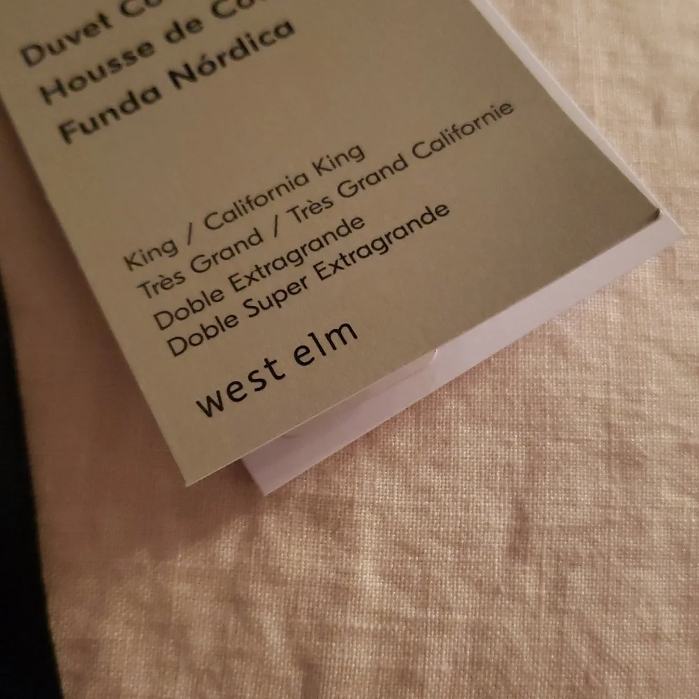 ❤️BUY 2 GET 1 FREE  West Elm European Flax Linen Duvet Cover, King,Shell Pink